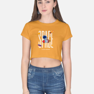 Space Print Crop Top