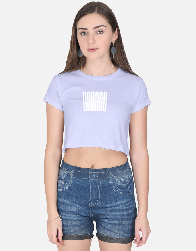 Savage Print Crop Top - Image 3