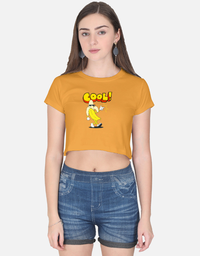 Cool Banana Print Crop Top - Image 5