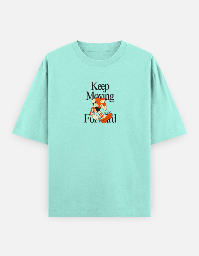 keep Moving Print Oversized Classic T-Shirt - Image 10