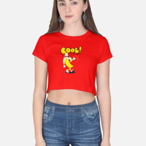 Cool Banana Print Crop Top