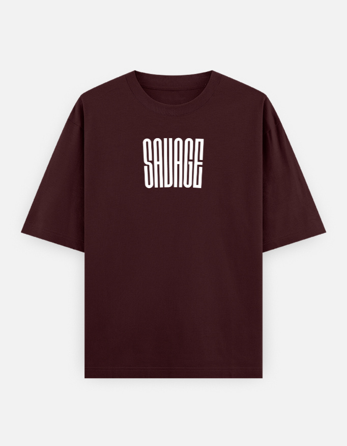 Savage Print Oversized Classic T-Shirt - Image 7