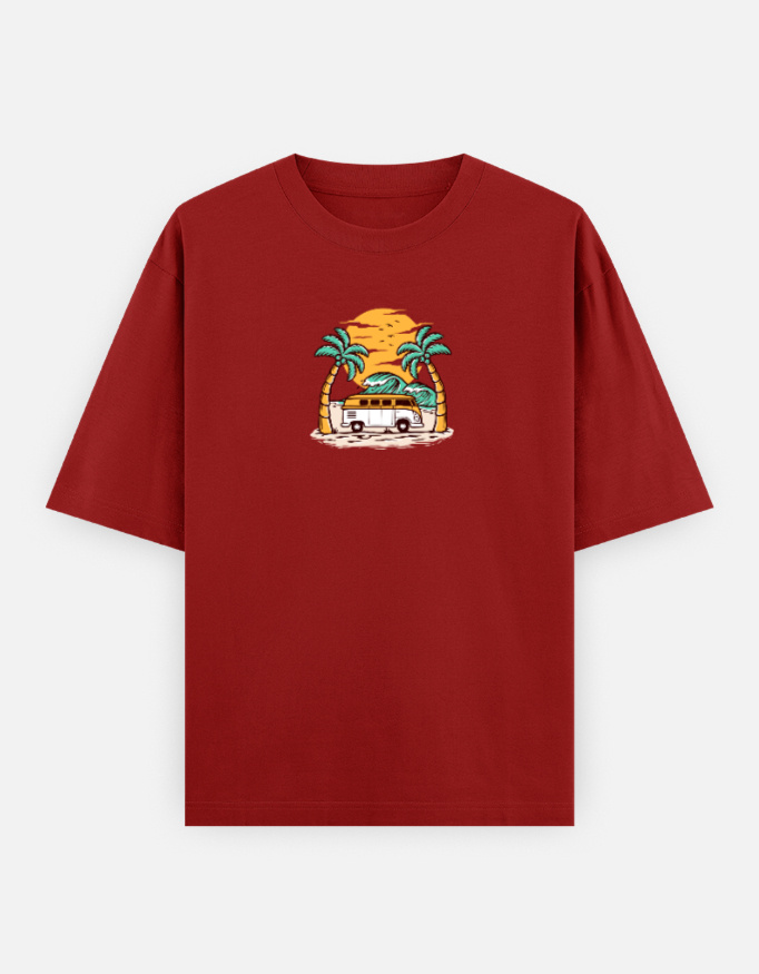 Summer Vibes Print Oversized Classic T-Shirt - Image 6