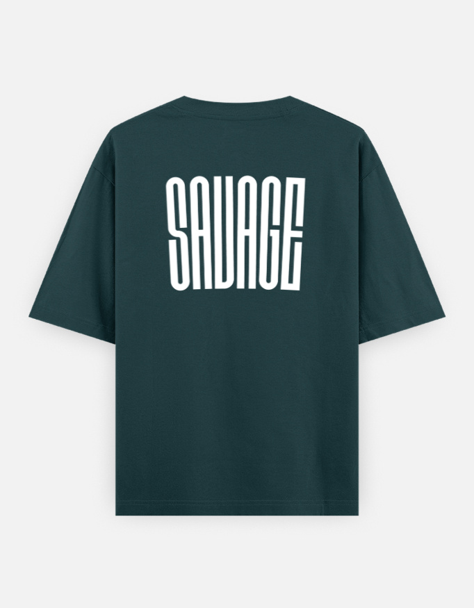 Savage Print Oversized Classic T-Shirt - Image 18
