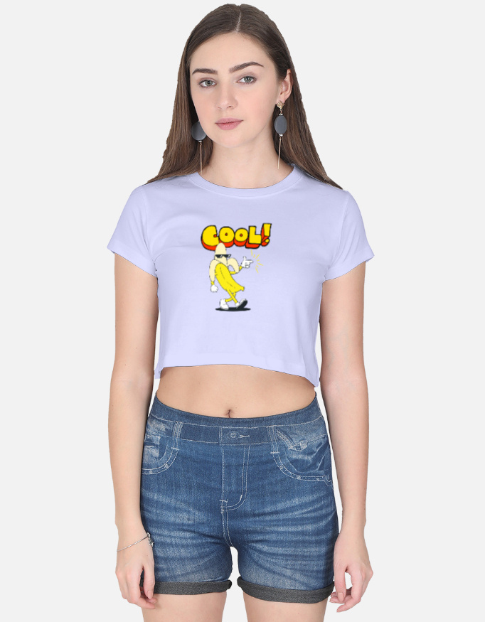 Cool Banana Print Crop Top - Image 3