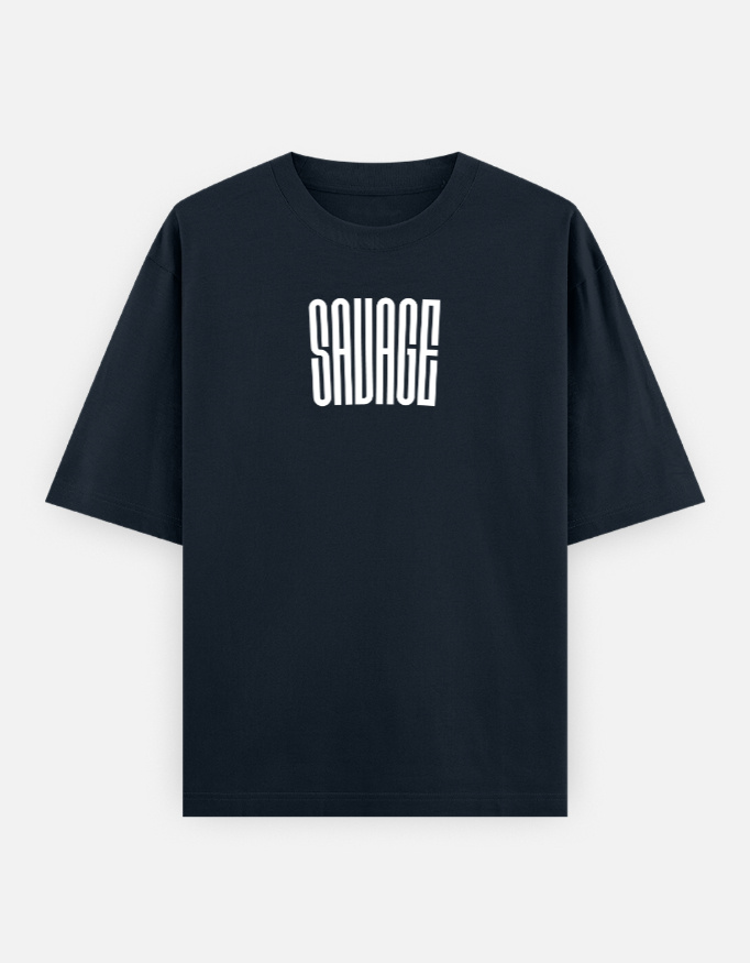 Savage Print Oversized Classic T-Shirt - Image 3