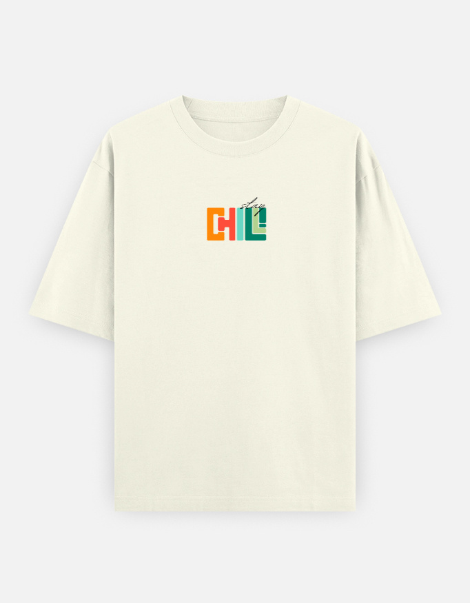 Stay Chill Print Oversized Classic T-Shirt