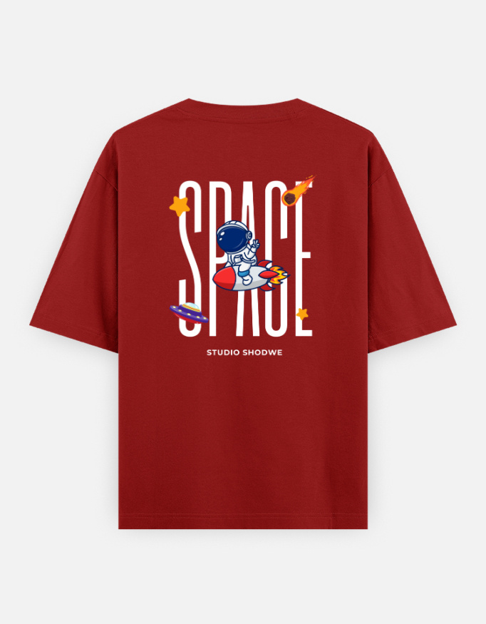 Space Print Oversized Classic T-Shirt - Image 6
