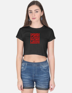 Push Your Limits Print Crop Top