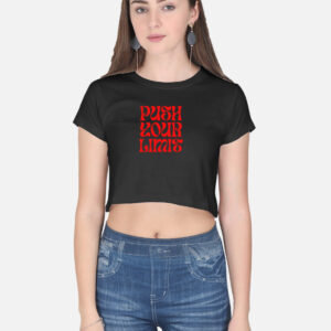 Push Your Limits Print Crop Top