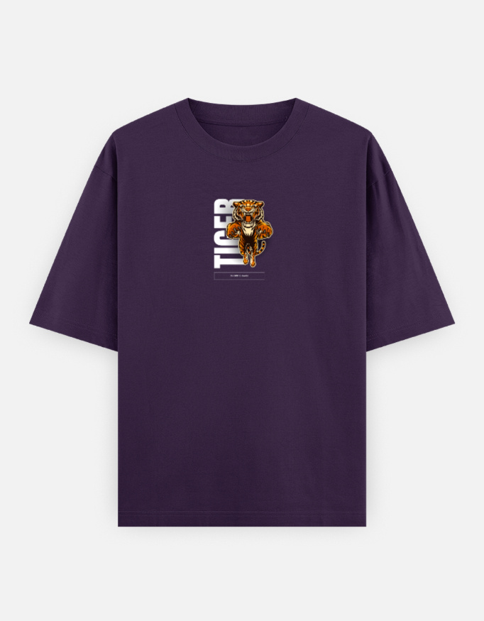 Tiger Print Oversized Classic T-Shirt - Image 3