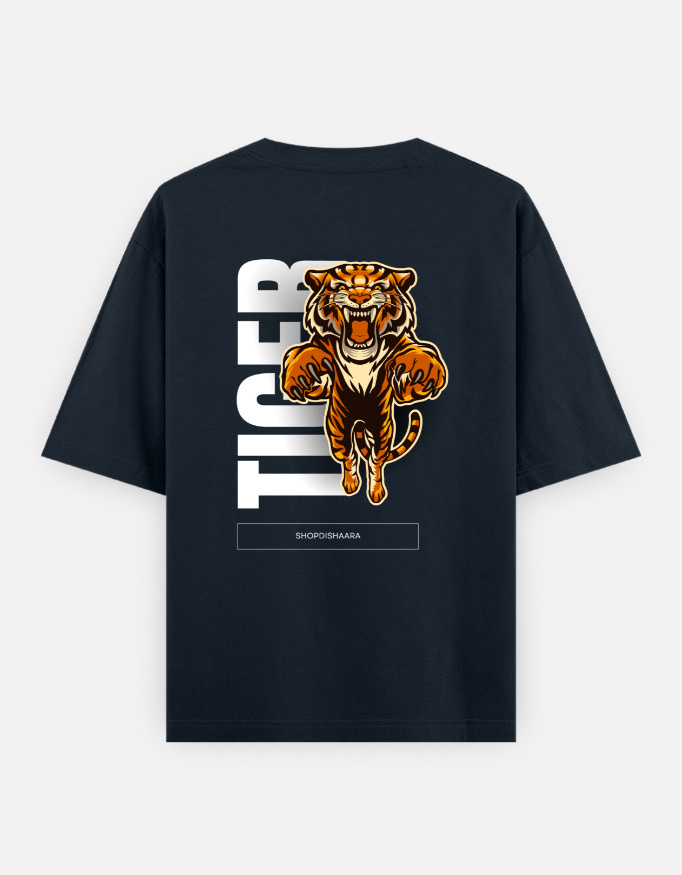 Tiger Print Oversized Classic T-Shirt - Image 7