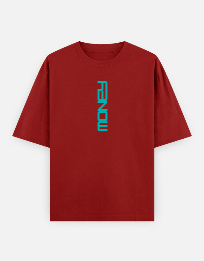 Money Print Oversized Classic T-Shirt