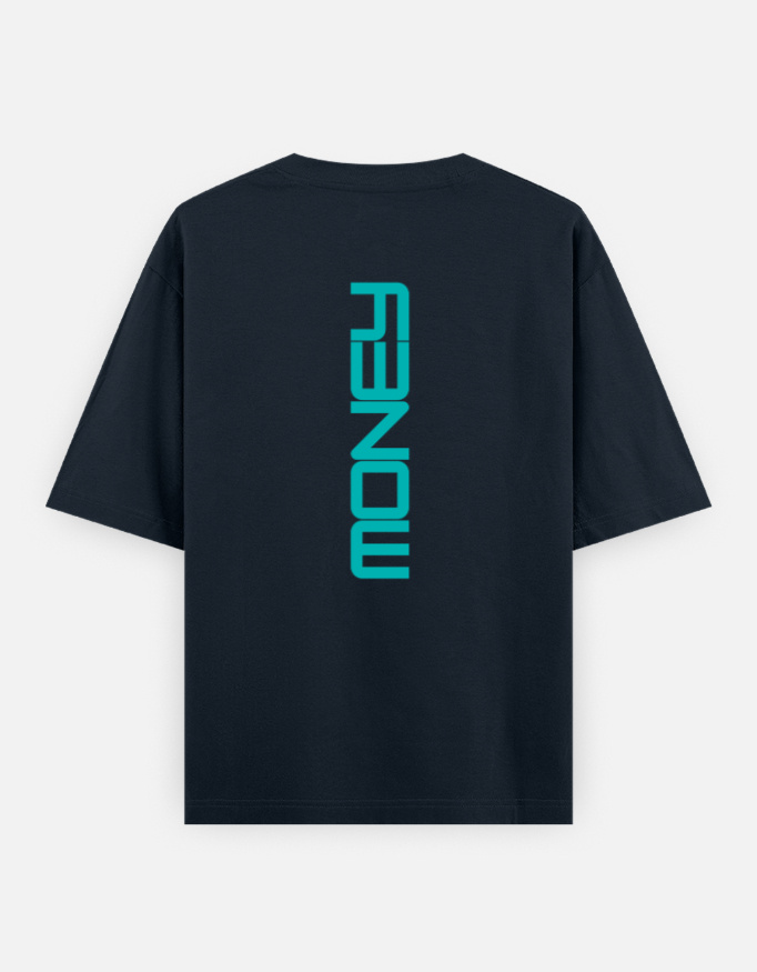 Money Print Oversized Classic T-Shirt - Image 7