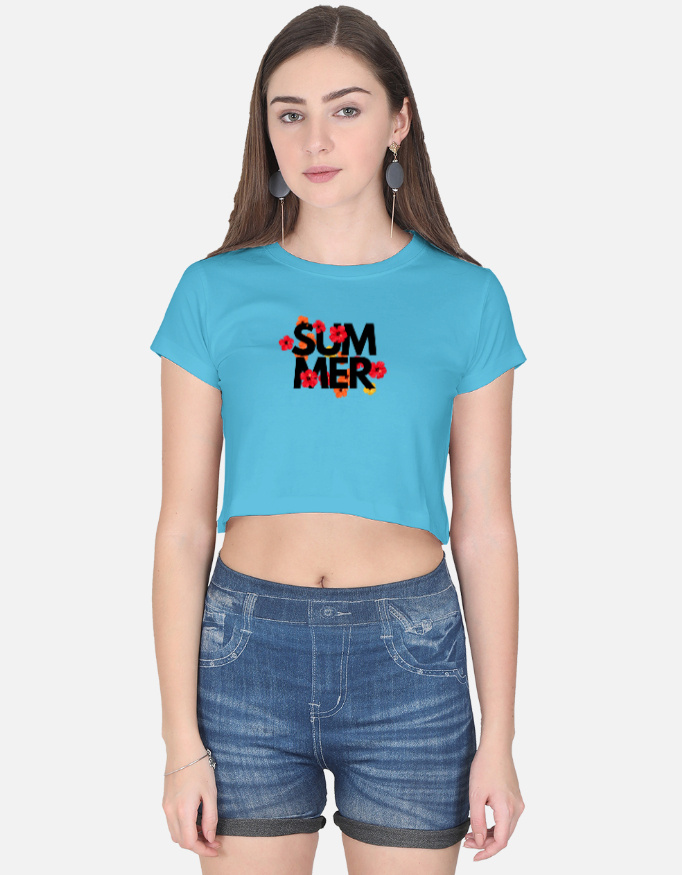Summer Print Crop Top - Image 6