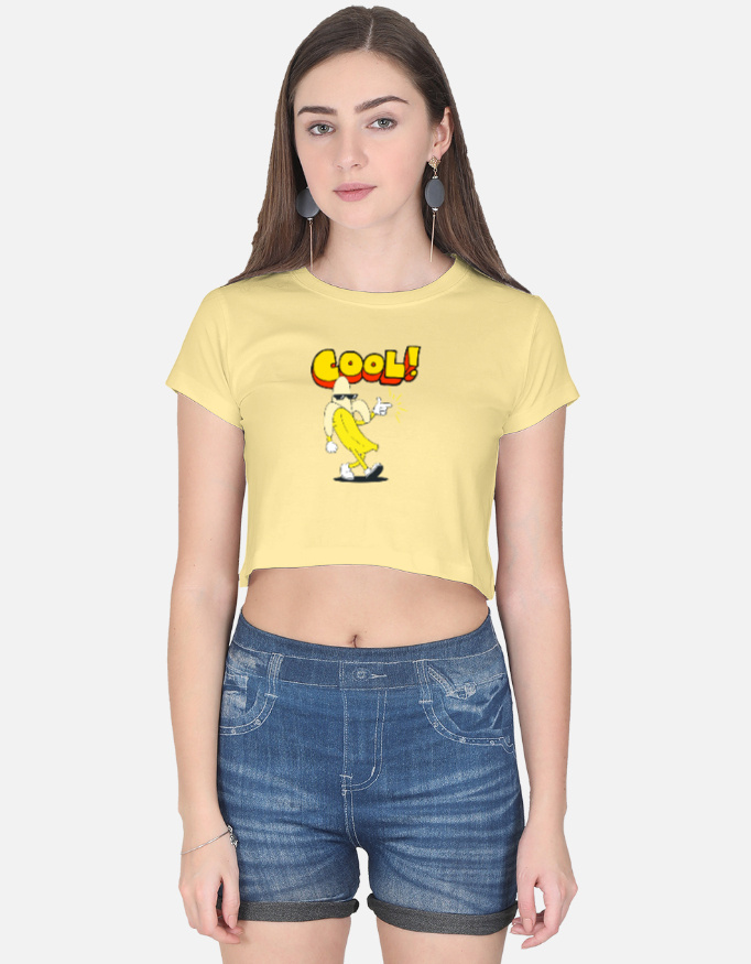 Cool Banana Print Crop Top - Image 2