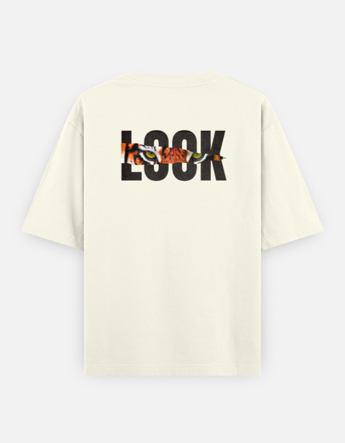 Look Print Oversized Classic T-Shirt - Image 3