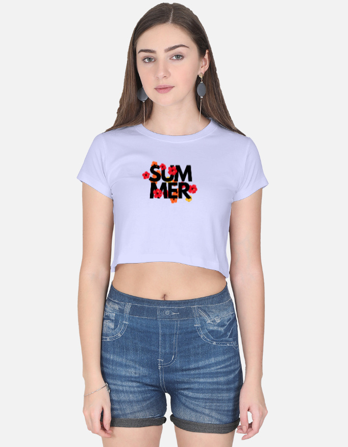 Summer Print Crop Top - Image 2
