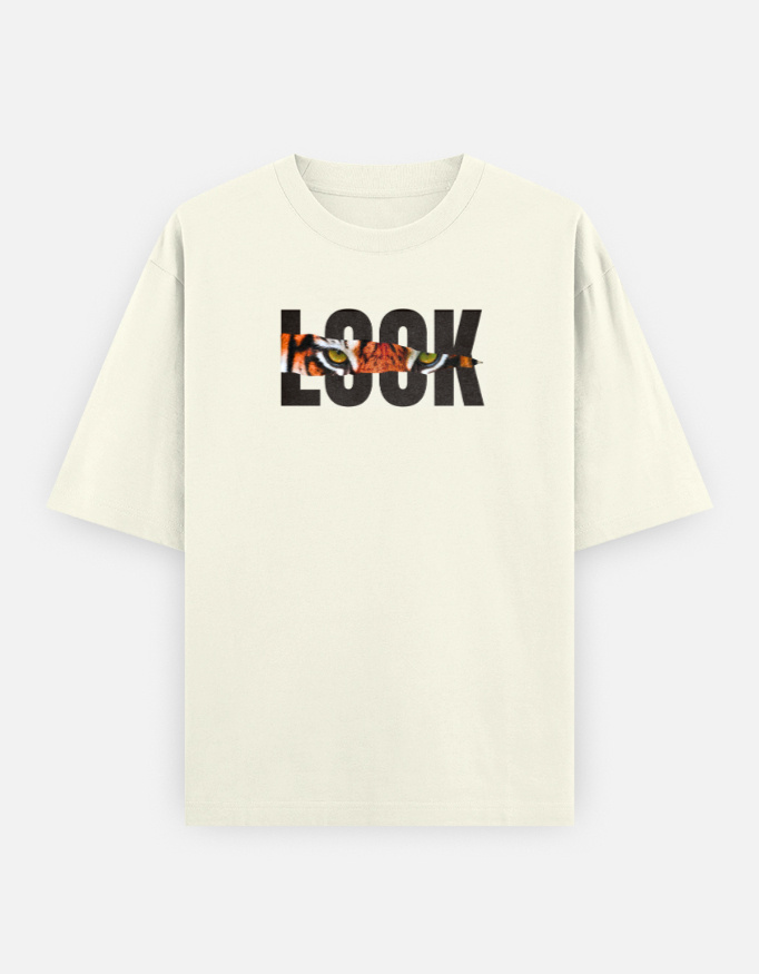 Look Print Oversized Classic T-Shirt
