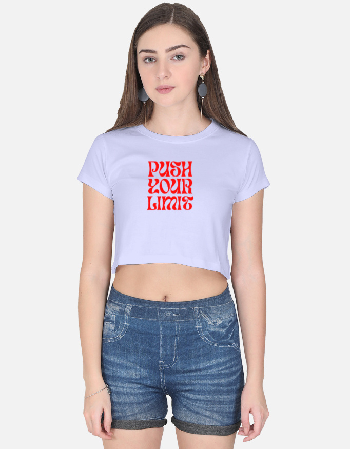 Push Your Limits Print Crop Top - Image 3