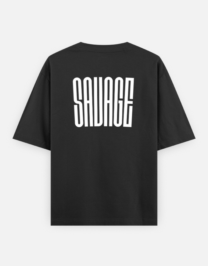 Savage Print Oversized Classic T-Shirt - Image 11