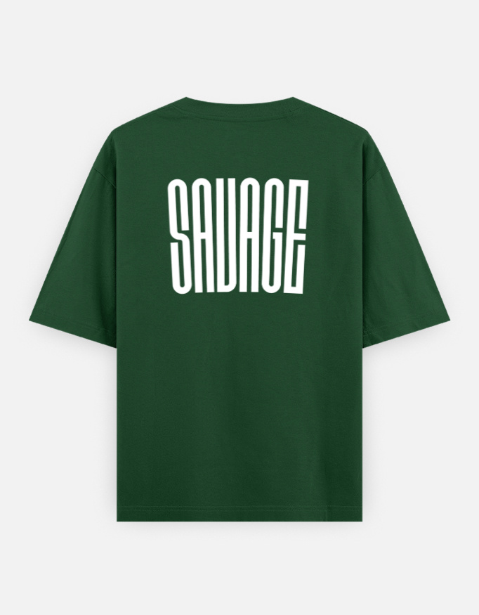 Savage Print Oversized Classic T-Shirt - Image 13