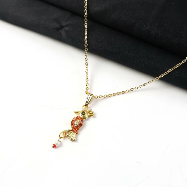 Traditional Bird Design Pendant Necklace with Chain for Women - Image 2