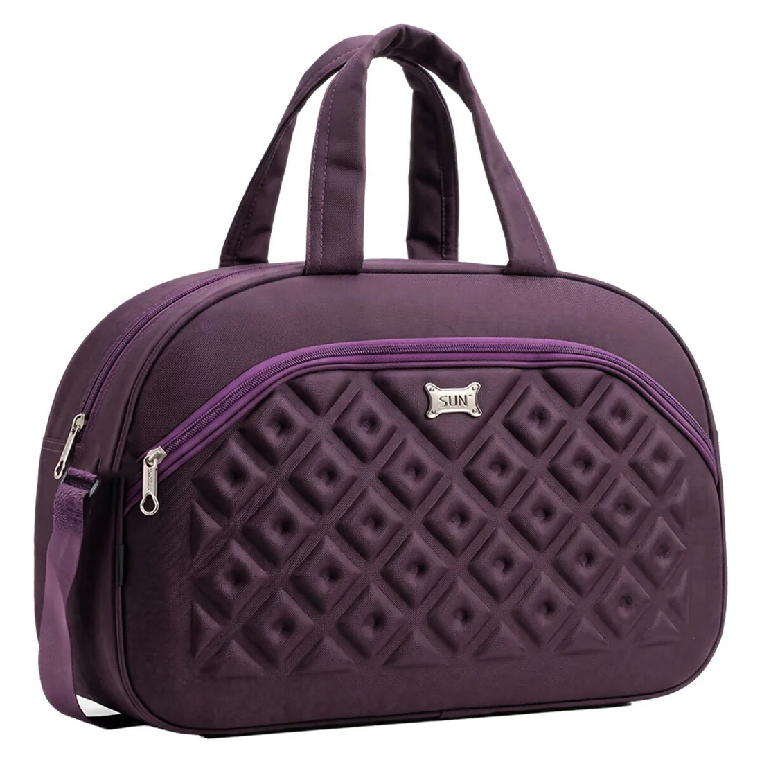 Travel Duffel Bag Set 20 Inch & 24 Inch Multipurpose Zipper Storage Carry Bag 2 Pc - Wine - Image 3