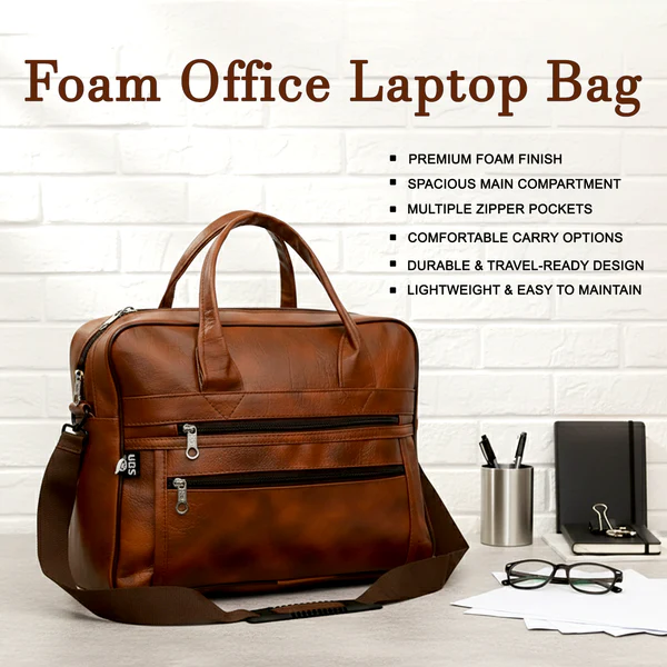 Multicolor Foam Laptop Bag – Office Travel Messenger Bag with Shoulder Strap - Image 3